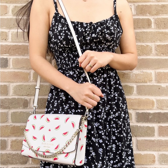 Kate Spade Staci Carson Convertible Watermelon Party Crossbody Cream Multi - Picture 2 of 6